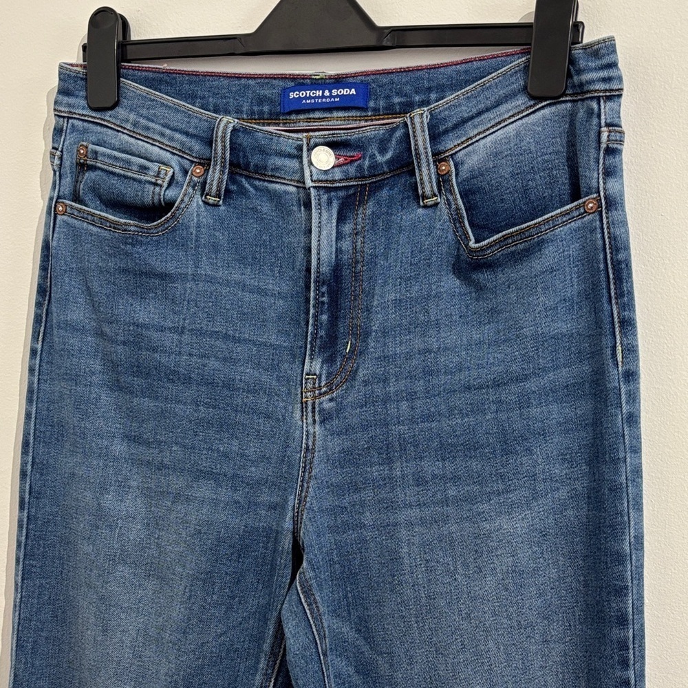 Scotch & Soda Blue Straight Leg Jeans